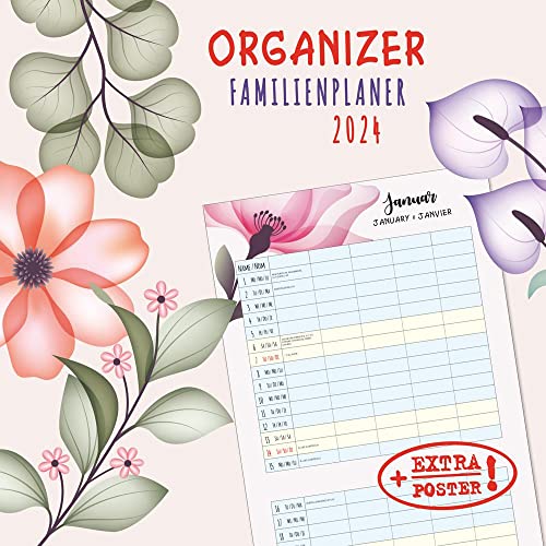 Familien Organizer 2024: Kalender 2024 (Artwork Planner) von Tushita PaperArt